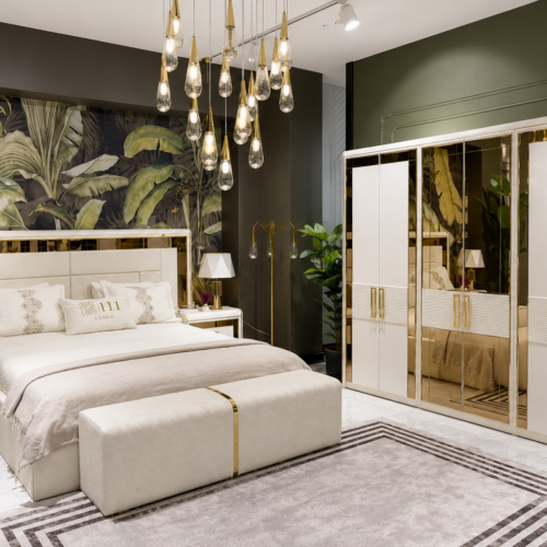 Ensemble Chambre à Coucher Luxe Moderne