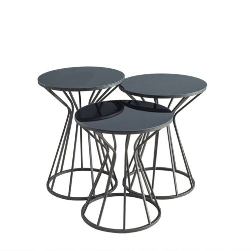 Table basse gigogne Prisma noire